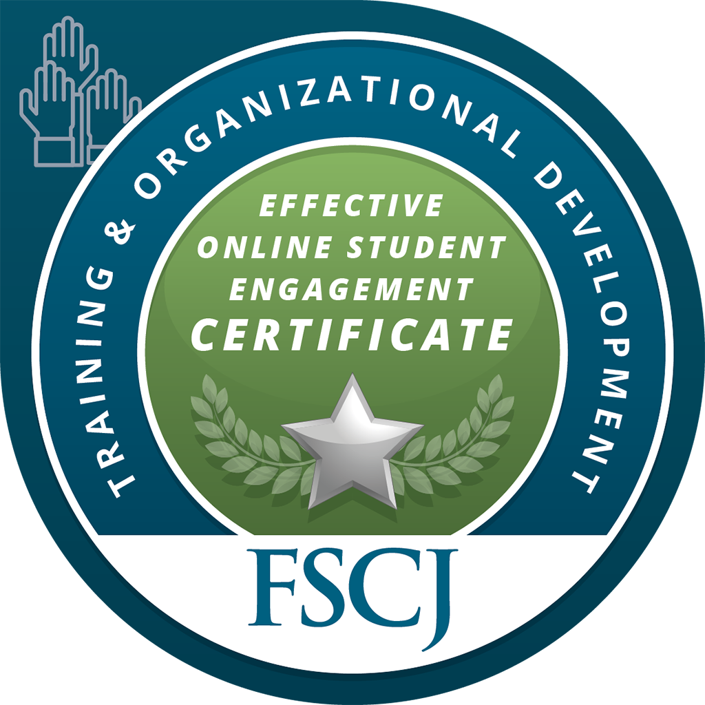 effective online student engagement certificate program badge